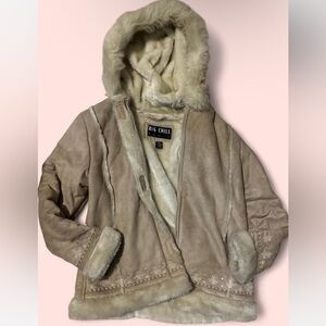 Big Chill Cream Faux Fur Jacket